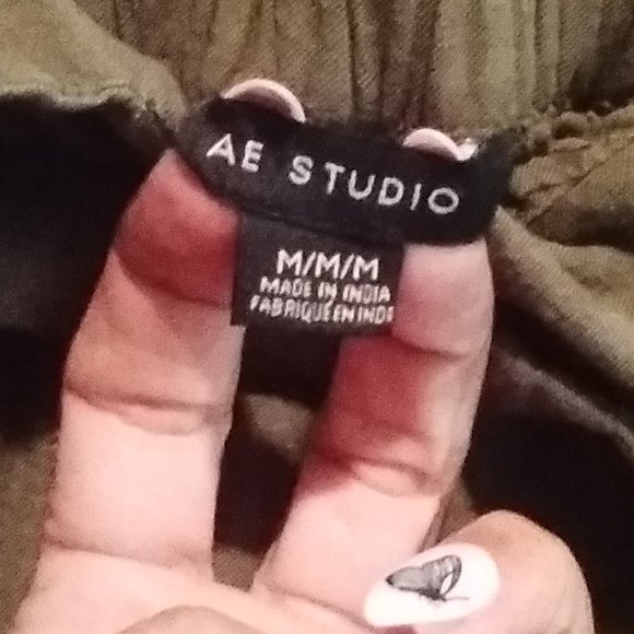 AE STUDIO CASUAL PAPERBAG WAIST PANTS - Picture 2 of 8